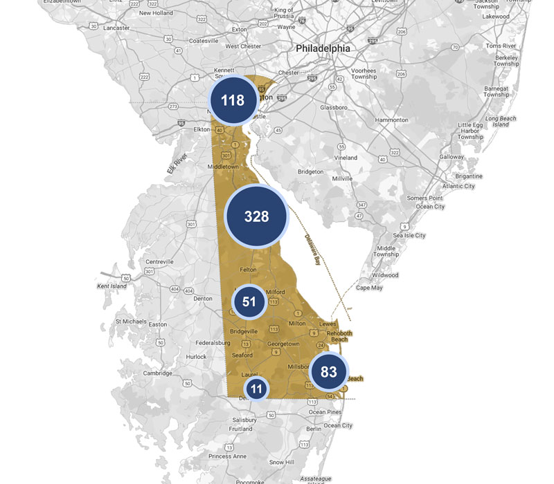 Baltimore/Wilmington Map